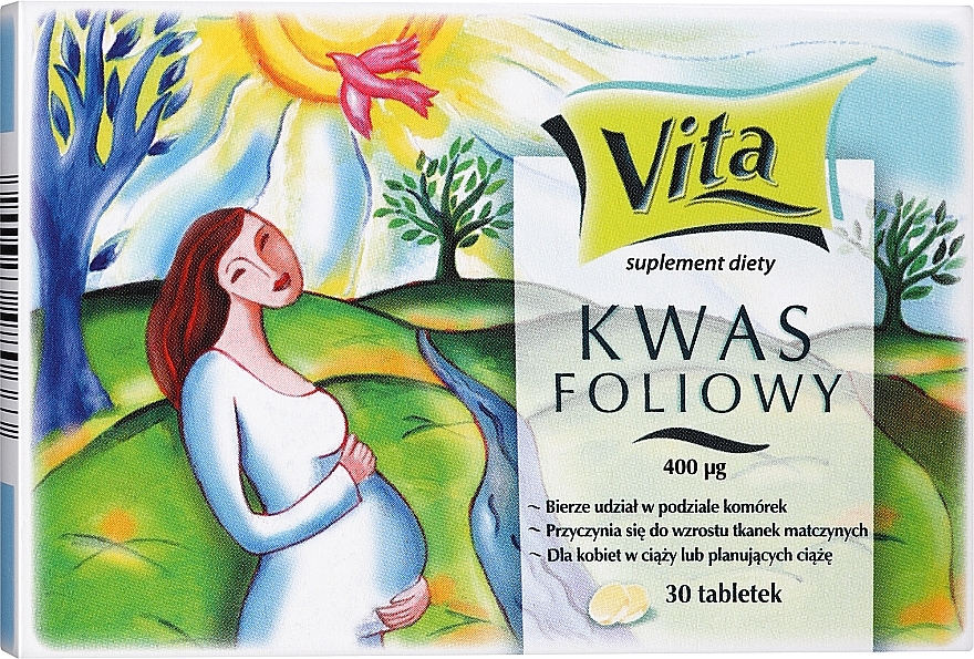 Dietary Supplement, tablets - Aflofarm Vita Kwas Foliowy — photo N10