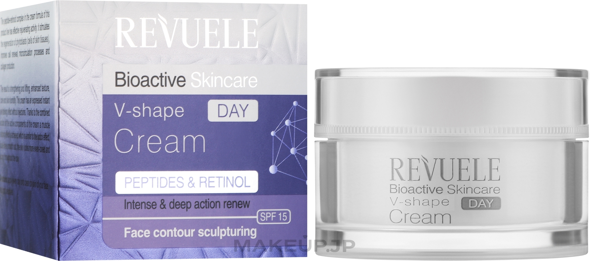 Face Contour Sculpturing Day Cream - Revuele Bioactive Skin Care Retinol + Peptides V-shape Day Cream — photo 50 ml