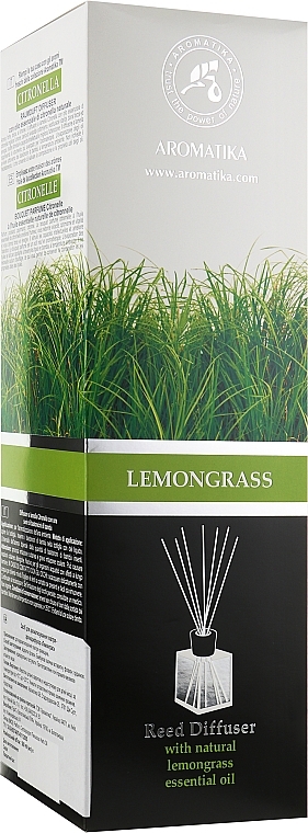 Lemongrass Reed Diffuser with Natural Essential Oils - Aromatika — photo N40