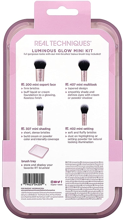 Mini Makeup Brush Set - Real Techniques Luminous Glow Mini Kit — photo N3