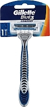 Fragrances, Perfumes, Cosmetics Disposable Shaving Razor, 1 pc - Gillette Blue 3