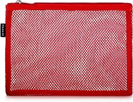Travel Makeup Bag "Red mesh", 23x15 cm - MAKEUP — photo N9