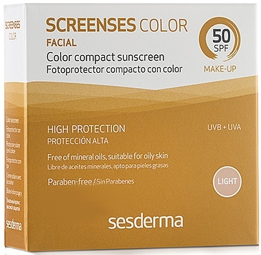 Sunscreen Foundation, light - SesDerma Laboratories Screen Ses Compact SPF 50 Light — photo N1