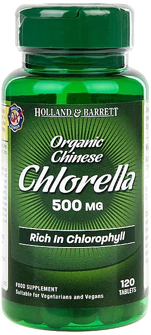 Food Supplement "Chinese Chlorella" - Holland & Barrett Chinese Chlorella 500mg — photo N4