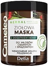 Fragrances, Perfumes, Cosmetics Dark Hair Mask with Henna - Delia Cameleo Herbal Hair Mask