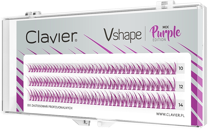 Mix False Lashes, purple - Clavier Vshape Colour Edition Purple — photo N1