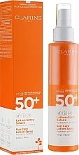 Fragrances, Perfumes, Cosmetics Sun Protection Milk Spray - Clarins Lait-en-Spray Solaire Corps 50+