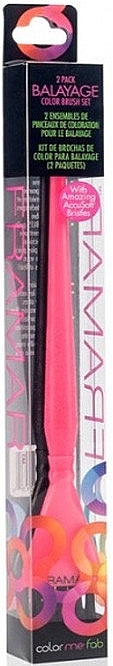 Mini Balayage Brush Set, black, pink - Framar Balayage Brush Set Pink & Black 2-Piece — photo N10