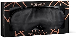 Silk Eye Mask, black - Crystallove Men Silk Eye Mask Black — photo N3