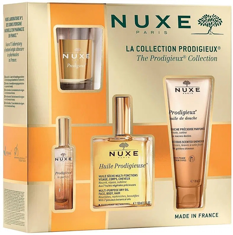 Nuxe Prodigieux - Set (perf/15ml+oil/100ml+sh/gel/100ml+candle/70g) — photo N1