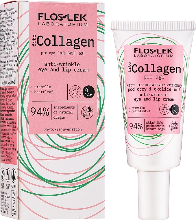 Eye cream with Phytocollagen - Floslek Pro Age Eye Cream With Phytocollagen — photo N8