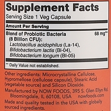 Digestive Probiotics - Now Foods 8 Billion Acidophilus & Bifidus — photo N10