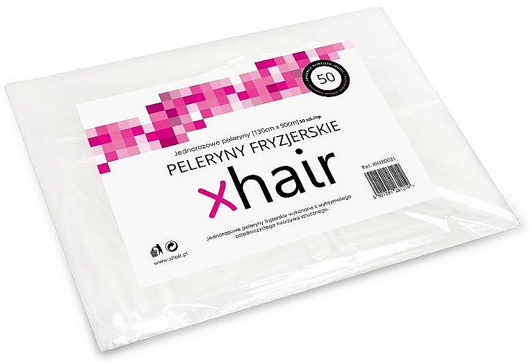 Disposable Hairdressing Cape 130x90 cm, 50 pcs. - Xhair — photo N1