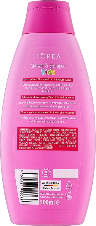 Shampoo & Shower Gel with Fruit Scent - Forea For Kids Shower & Shampoo — photo N26