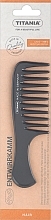 Fragrances, Perfumes, Cosmetics Comb with Handle 14.5 cm, grey - Titania