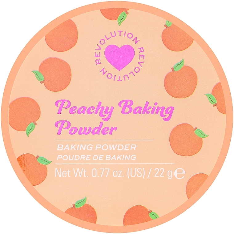 Face Baking Powder Peach - I Heart Revolution Loose Baking Powder Peach — photo N2