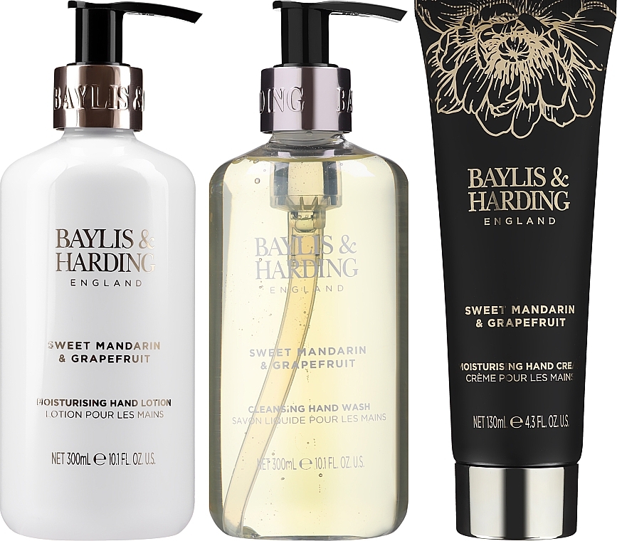 Set - Baylis & Harding Sweet Mandarin & Grapefruit (h/wash/300ml + h/cr/130ml + h/lot/100ml) — photo N2