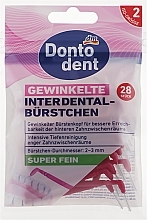 Curved Interdental Brushes, ISO 2, red, 28 pcs - Dontodent — photo N11
