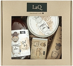 Fragrances, Perfumes, Cosmetics Set - Laq Set Wild From The Forest (sh/gel/500ml + peel/200ml + soap/85ml + b/oil/30ml)