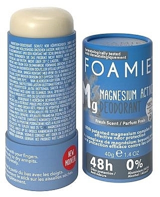 Deodorant Stick - Foamie Magnesium Active Deodorant 48h Fresh Scent — photo N1