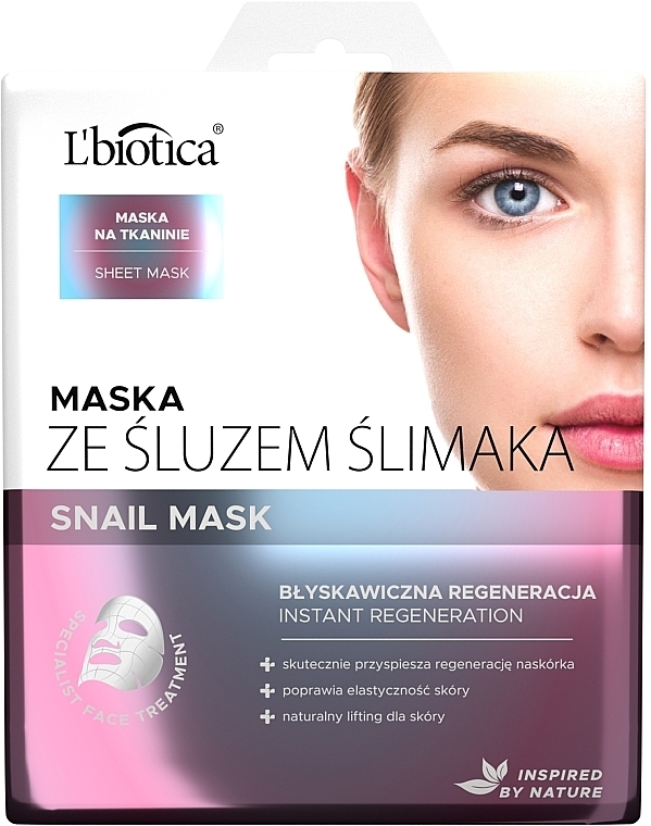 Snail Face Mask - L'biotica Home Spa — photo N1