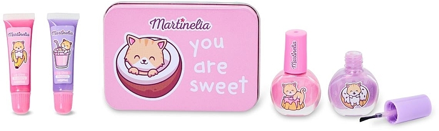 Set - Martinelia Yummy Beauty Tin Case (n/polish/2x4ml + l/gloss/2x8ml + box) — photo N2