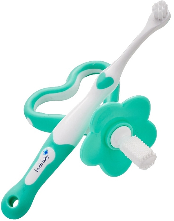 Set: First Toothbrush & Teether, 0-18 months - Brush-Baby My FirstBrush And FirstTeether Set — photo N11