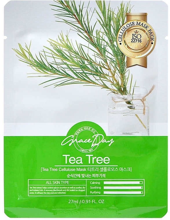 Tea Tree Sheet Mask - Grace Day Traditional Oriental Mask Sheet Tea Tree — photo N3