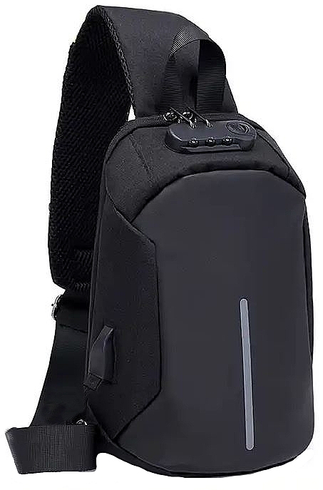 Backpack with USB Connector YMM BP-004, size 20x31x13cm, black - Cosmo Shop — photo N1