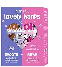 Fragrances, Perfumes, Cosmetics Revitalizing Hand Treatment - Floslek Lovely Hands (h/peel/50g+h/mask/50ml)