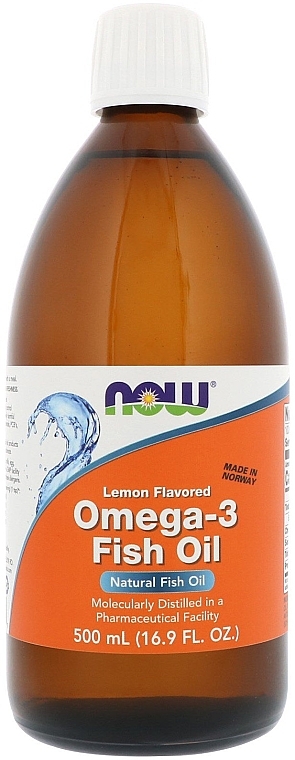 Lemon Flavored Omega-3 Fish Oil - Now Foods Omega-3 Fish Oil Lemon Flavored — photo N4