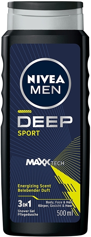 3in1 Shower Gel - Nivea Men Deep Sport MAXXTECH Shower Gel — photo N1