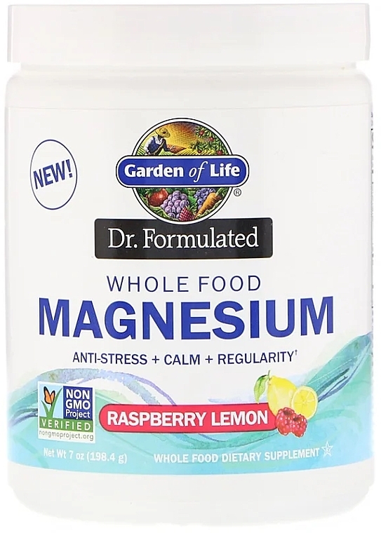 Whole Food Magnesium with Strawberry & Lemon Flavor, powder - Garden of Life Dr. Formulated — photo N6