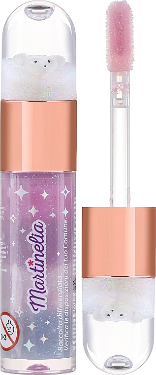 Lip Gloss, grape - Martinelia Lip Gloss Bear Glitter Effect — photo N1