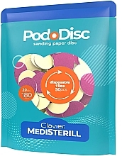 Fragrances, Perfumes, Cosmetics Replaceable Polishing Discs for Pedicure M 180/20 mm, 50 pcs. - Medisterill PodoDisc Clavier