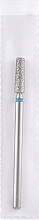Diamond Nail File Drill Bit, frustum, L-10 mm, 3.1 mm, blue - Head The Beauty Tools — photo N1