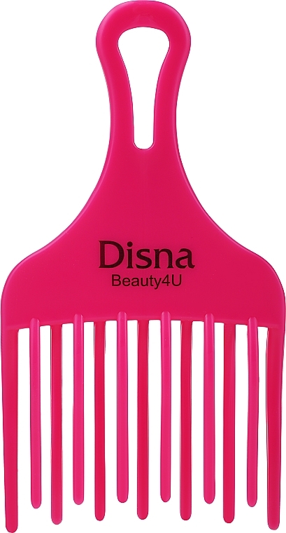 Afro Hairstyle Comb PE-401, 18.2 cm, pink - Disna Ahuecador Comb — photo N1