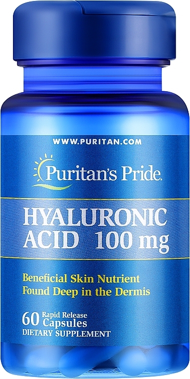 Hyaluronic Acid, 100 mg, capsules - Puritan's Pride Hyaluronic Acid 100mg Capsules — photo N2