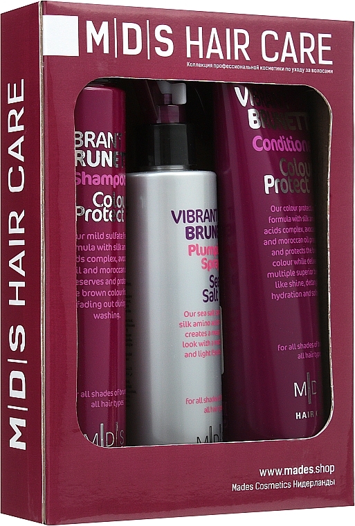 Set "Color Protection. Vibrant Brunette" - Mades Cosmetics (sham/250ml + cond/250ml + spray/200ml) — photo N7