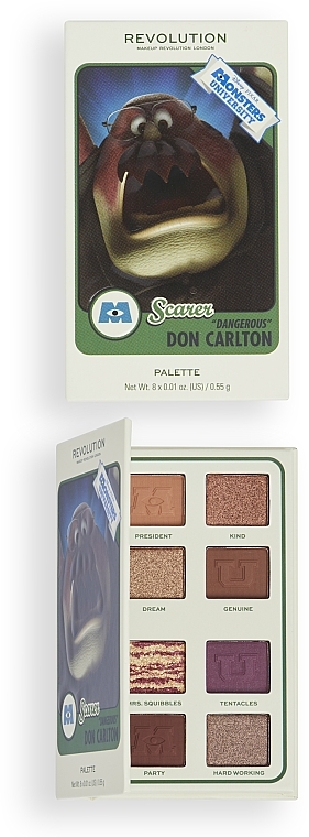 Eyeshadow Palette - Makeup Revolution X Monsters University Card Palette Don Carlton Scare — photo N5