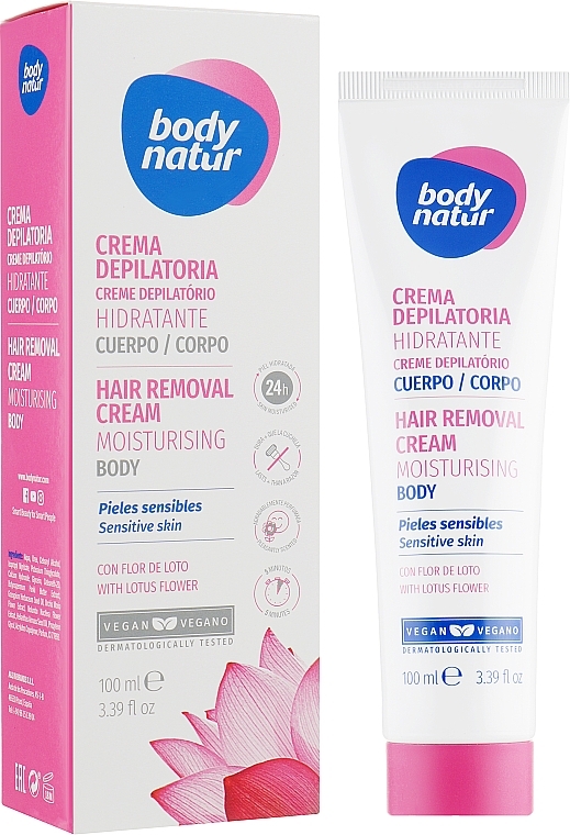 Moisturizing Body Depilation Cream for Sensitive Skin - Body Natur Hair Removal Cream Sensitive Skin — photo N4