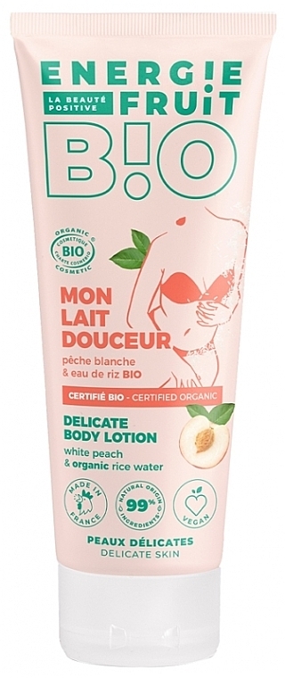 Peach & Organic Rice Water Body Lotion - Energie Fruit Delicate Body Lotion With Peach and Organic Rice Water — photo N2