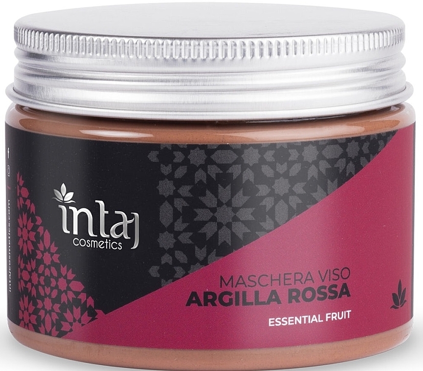 Cleansing Red Clay Face Mask - Intaj Cosmetics Argilla Rossa Essential Fruit Face Mask — photo N1