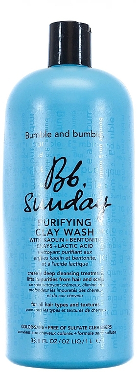 Detoxifying Hair Shampoo - Bumble and Bumble Sunday Purifying Clay Wash — photo N1