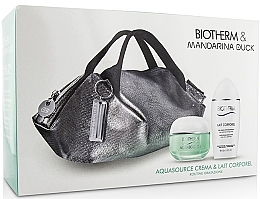 Fragrances, Perfumes, Cosmetics Set - Biotherm Aquasource & Body Care X Mandarina Duck Coffret (cr/50ml + b/milk/100ml + bag)