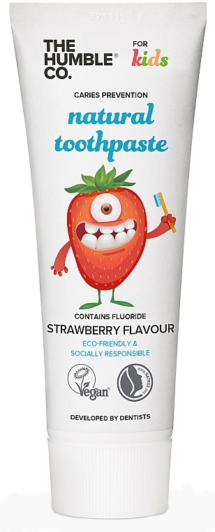 Kids Natural Toothpaste "Strawberry Taste" - The Humble Co. Natural Toothpaste Kids Strawberry Flavor — photo N10