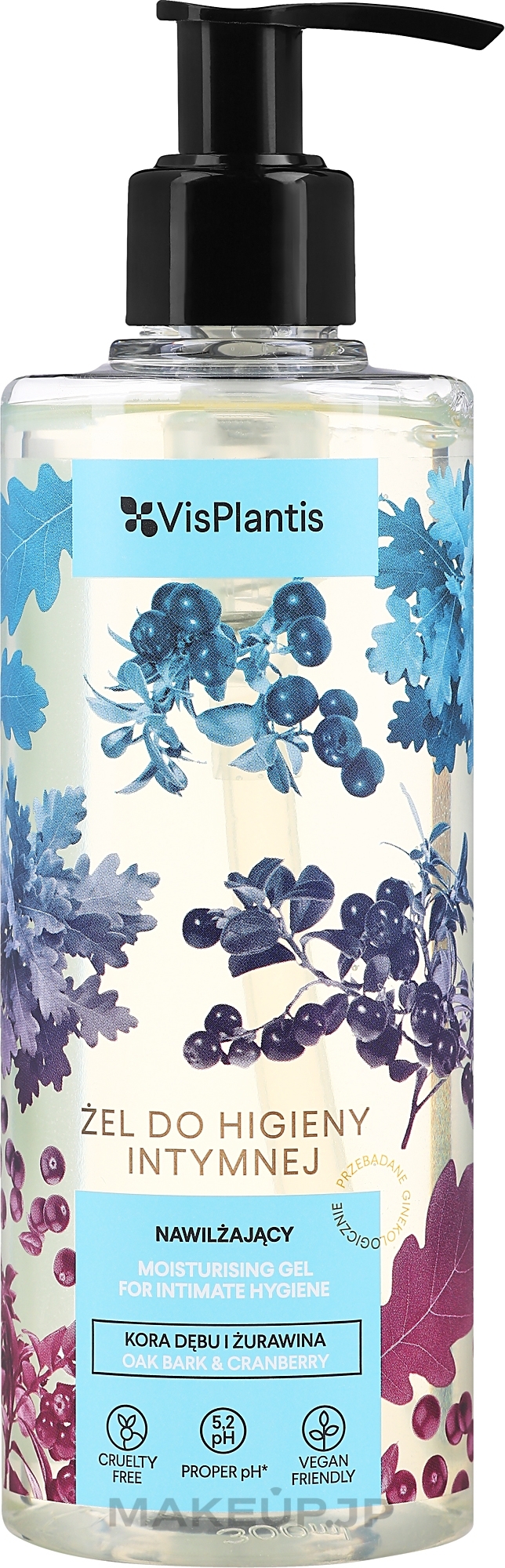Intimate Hygiene Gel with Oak Bark and Cranberry - Vis Plantis Herbal Vital Care Gel For Intimate Hygiene — photo 300 ml