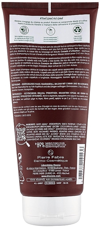 Edelweiss Conditioner - Klorane Strength Tired Hair & Fall Conditioner With Quinine And Edelweiss Organic — photo N2
