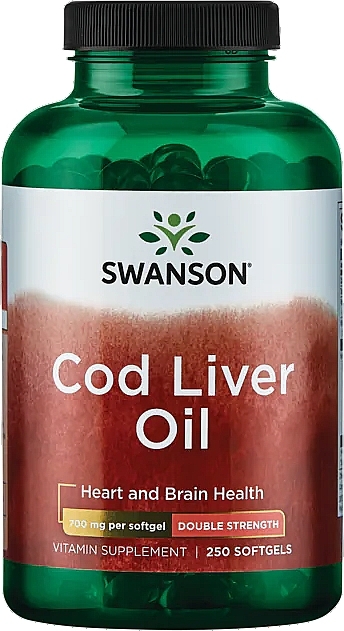 Cod Liver Oil Food Supplement, 700 mg - Swanson Cod Liver Oil Double-Strength — photo N6