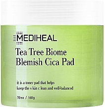 Fragrances, Perfumes, Cosmetics Face Peeling Pads with Tea Tree Extract - Mediheal Tea Tree Biome Blemish Cica Pad